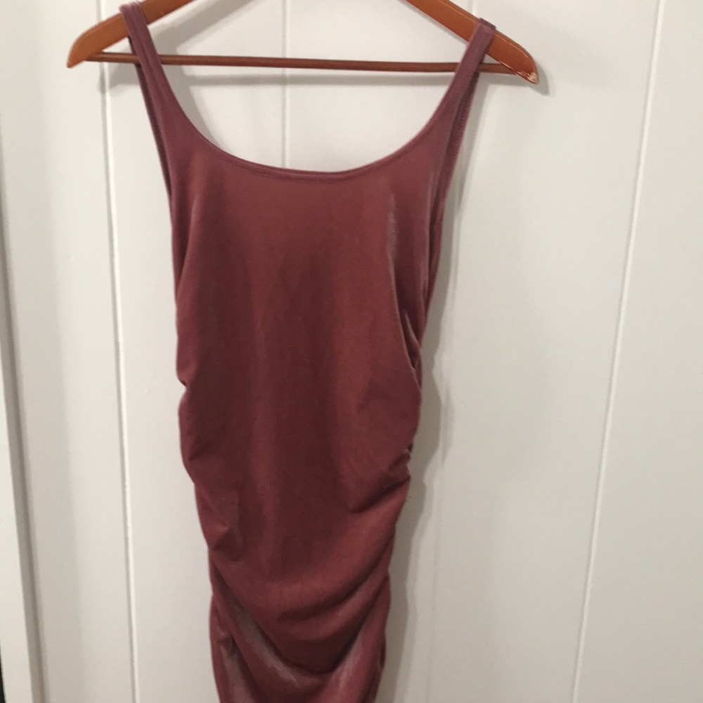 Windsor Pink Velvet Ruched Dress
